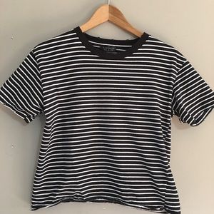 Women’s Top shop black striped T shirt size 4